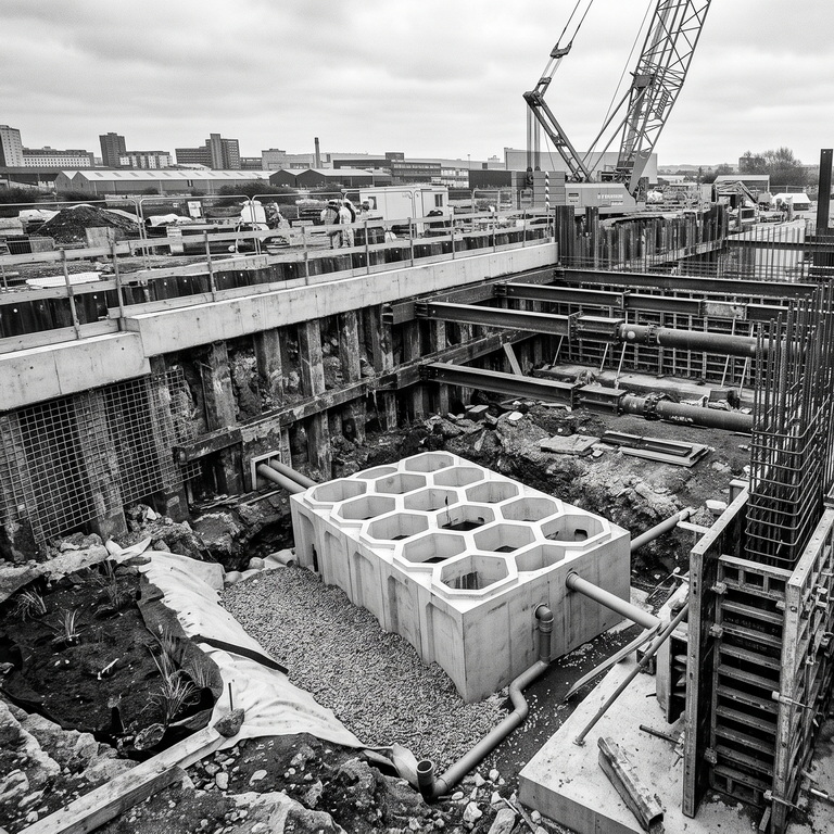 Civil infrastructure drainage and site support